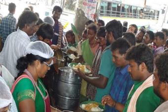 Around 10,000 people are receiving meals