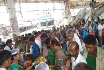 Srikakulam residents were provided breakfast, lunch, and dinner as part of the relief
